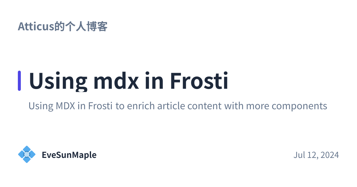 Share preview for Using mdx in Frosti